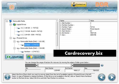 Card Recovery screenshot