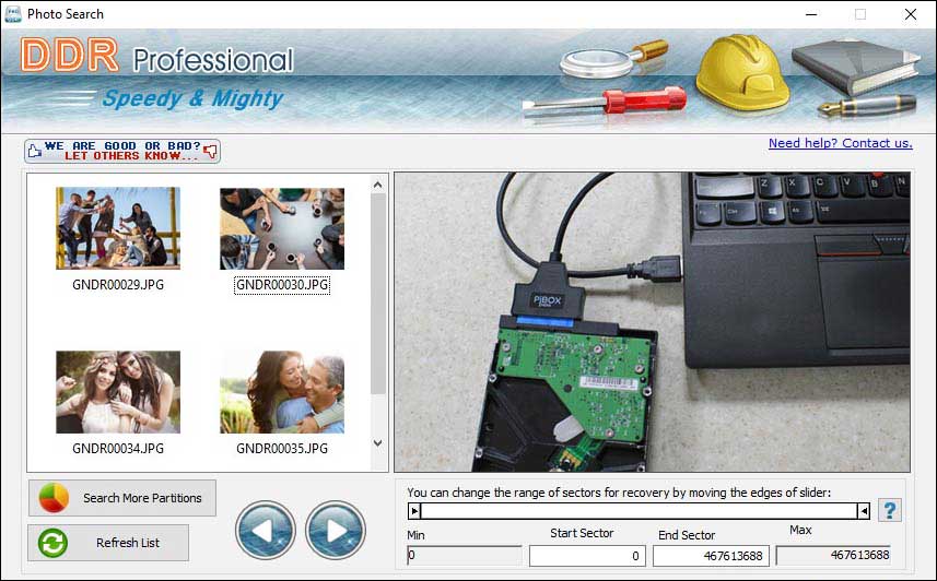 Screenshot of Professional Card Recovery Software