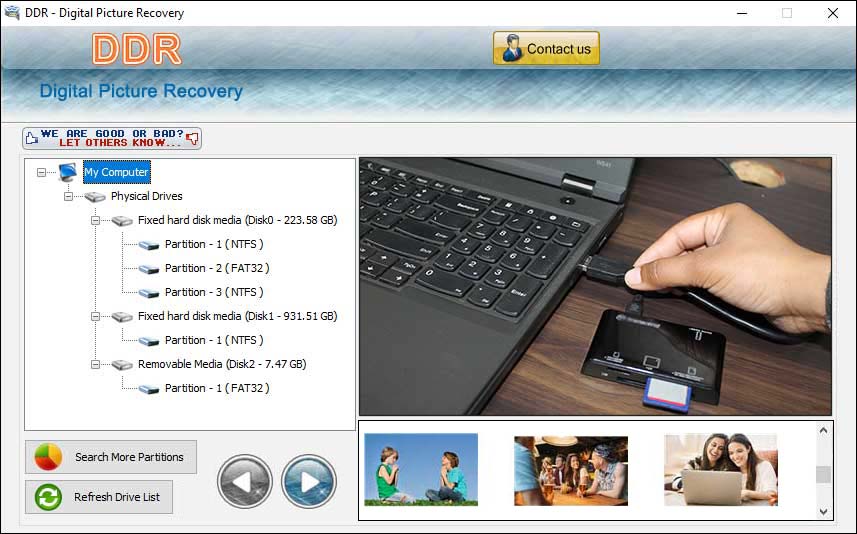 Screenshot of Card Picture Recovery