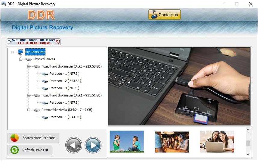 Screenshot of Card Picture Recovery 5.3.1.2