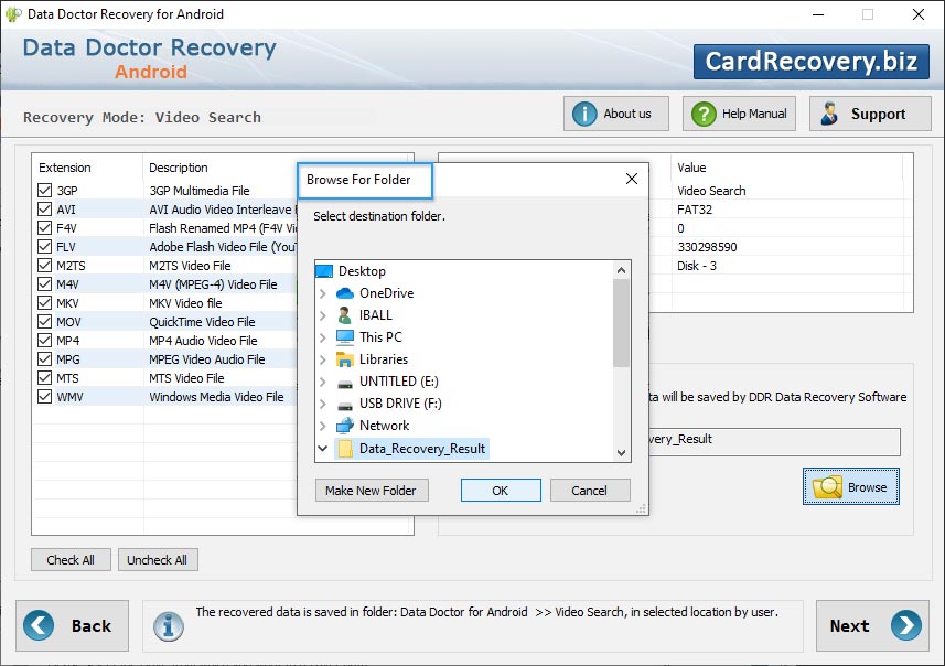 recovered data