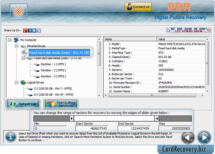 Digital Pictures Recovery software