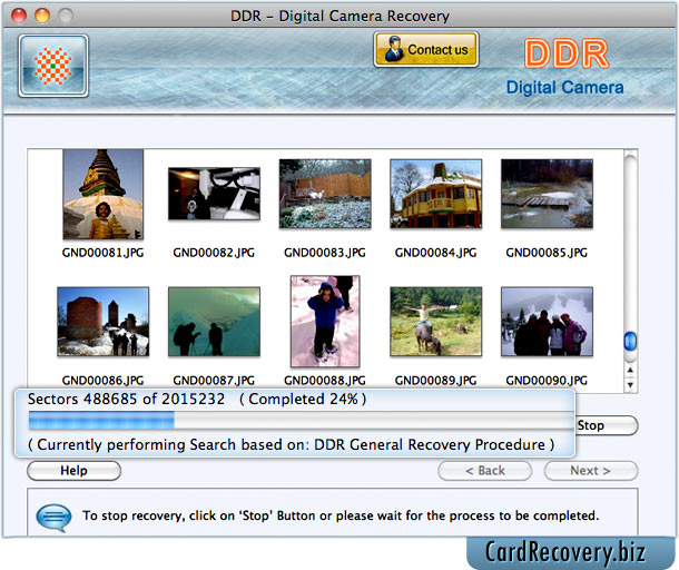 Mac digital camera photo retrieval program