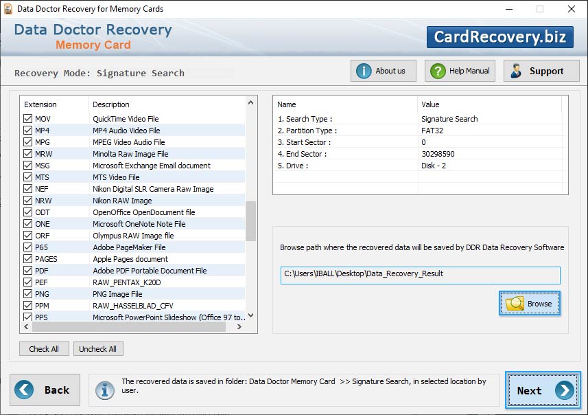 Memory Card recovery