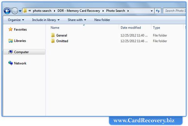 Memory card recovery