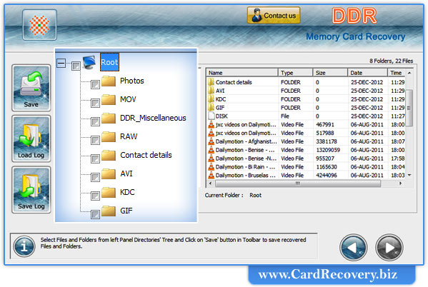 Memory card recovery